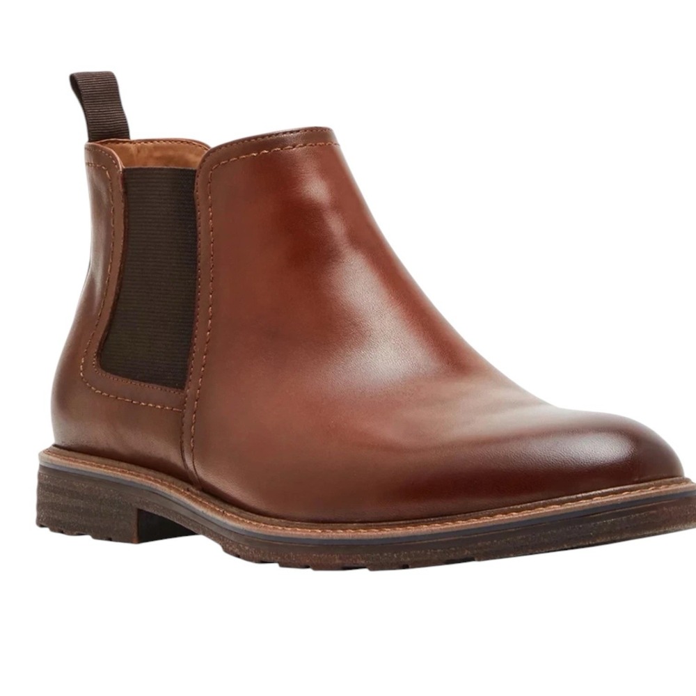 NWOB Men's Steve Madden Bromton Leather Chelsea Boot - Brown Men's Size 7.5